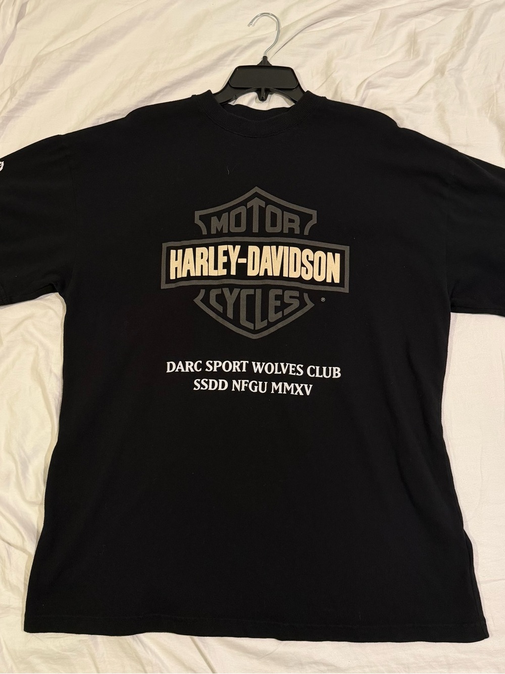 Darc Sport Black Short-Sleeve Logo Tee with Cream Accent